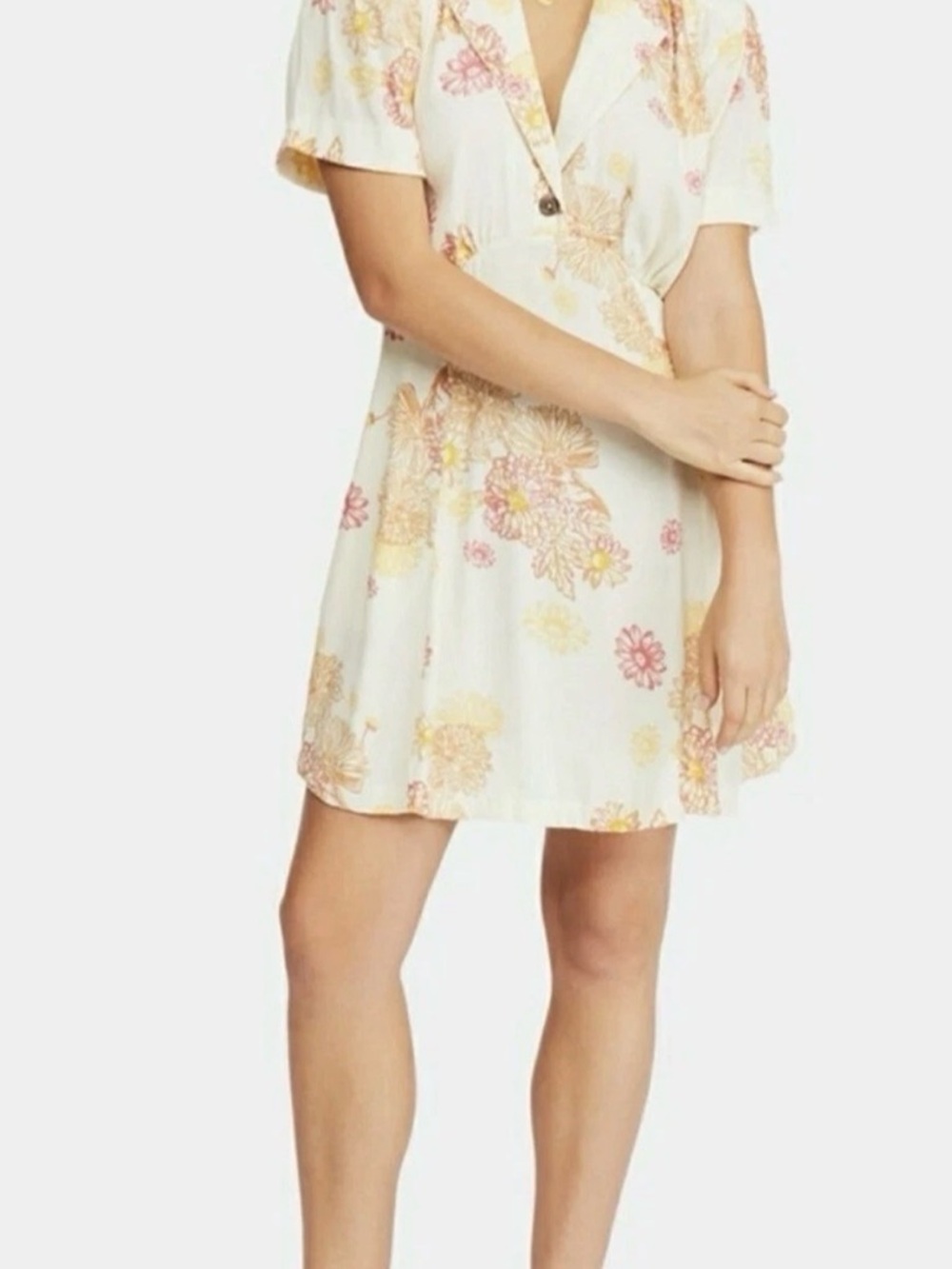 Free People Hawaii Floral Print Mini Dress Size Medium